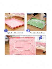 50pcs Disposable Plastic Bottom Film Covers For Pet/Toilet Pads, Bird/Rabbit Cages, Cat Litter Bags, And Dog Toilet Pee Pads, Cleaning Mats
