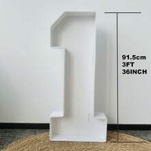 3FT/91.5cm KT Marquee Number Boards: Large DIY Frames For Balloons/Flowers – Great For Birthdays, Graduations & Parties (Combos: 18,20,21,25,30,40,50,60 Etc.) - trắng - Xem 6