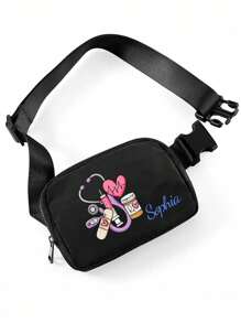 Borsetă unisex. Personalizabilă cu un design simplu, casual, versatil și elegant. Perfectă pentru utilizare zilnică, la serviciu, plajă sau vacanță. Această geantă crossbody personalizată poate fi personalizată cu numele, inițialele, numerele norocoase și multe altele - perfectă pentru ieșiri, călătorii, vacanțe sau școală.