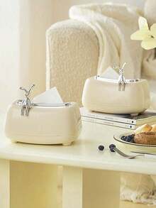 1pc Paper Towel Holder Box, High-End Home Kitchen Bathroom Tissue Box, Multifunctional Spring-Loaded Tissue Box For Living Room Coffee Table