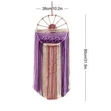NATICRAFT 1 tấm thảm treo tường Macrame, phong cảnh bãi biển đầy màu sắc, viền hoa dệt thủ công, phông nền vòng tre tua rua, thảm treo tường Dreamcatcher - Nhiều màu - Xem 19