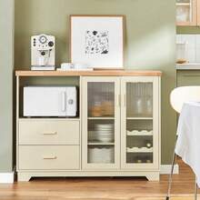 SoBuy Kitchen Cabinet FSB81-GR - Beige - View 4