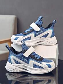 LONGDUIZHANG 1 Pair Of Double-Sided Mesh Breathable Soft Sole Wear-Resistant Sports Shoes, Boy And Girl Outdoor Leisure Walking Running Sports Shoes, Suitable Forutdoor Leisure Walking Shoes Sneakers - Blue - View 1