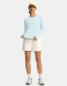 Womens Shirts UPF 50+ Lightweight Quick Dry Long Sleeve Workout Hiking Tops Outdoor - 淺藍色 - 查看 6