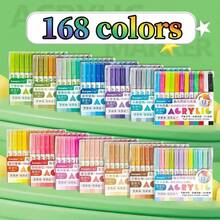 广纳全新168支会计笔套装，包含大容量中性笔、绘图笔、荧光笔和马克笔，适合办公和艺术绘画，也是生日礼物、母亲节礼物、派对礼物和毕业礼物的绝佳选择。