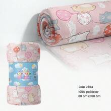 Manta Cobertor de Microfibra Baby 80x100cm Hazime SORTIDA - Menina - Visão 3