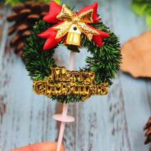 5/10 piezas Decoraciones para pasteles de Navidad Adornos de repostería Escena 3D Palillos para pasteles Tocón de árbol Decoraciones para cupcakes Decoración del hogar Decoraciones navideñas Decoración de habitación Invierno