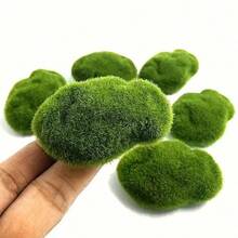 6pcs Artificial Moss Balls - Plastic Fake Plants For Fairy Garden, Aquarium, Glass Container, Outdoor Simulation Plant Decor - Multicolor - View 4