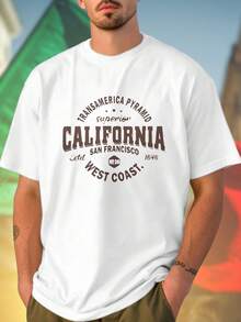 T shirt uomo Transamerica Pyramid Superior California San Francisco Estd 1848 No 28 West Coast moda casual traspirante elegante estiva idea regalo qualità  moda urbana shopping