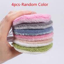 80 runde saugfähige Gesichtswaschpads 1/4/8 Stücke, wiederverwendbare Make-up Entferner Pads, doppelseitiges waschbares Make-up Entferner Tuch, rundes Design Gesichts- und Hautpflege flauschiger Schwamm, Reinigung von schwerer Make-up und Bettwäsche, geeignet für alle Hauttypen.