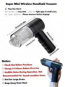 Mini Portable Car Vacuum Cleaner Cordless Vacuum Cleaner Handheld Multifunctional Vacuum Cleaner Blower Cleaning Tool With Multi-Nozzles USB Rechargeable Dusts Buster For Cars,Home,Pet Hair,Keyboard