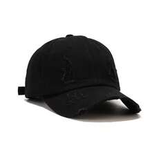 1Piece Men Vintage Holes Baseball Cap Outdoor Adjustable Sunscreen Leisure Hat Spring Autumn Travel Tourism Beach Vacation - 彩色 - 查看 2