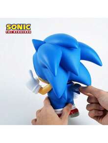 Sega 1PC Sega Officially Licensed Sonic The Hedgehog Deposit Box Figural PVC Bank Anime Characters Statue Model Peripheral Products Novelty Toys Desktop Ornaments Decorative Drop-Proof Large Capacity Change Organizer