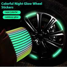 AD 炫彩反光贴 电动自行车摩托车轮毂警示贴 装饰车贴