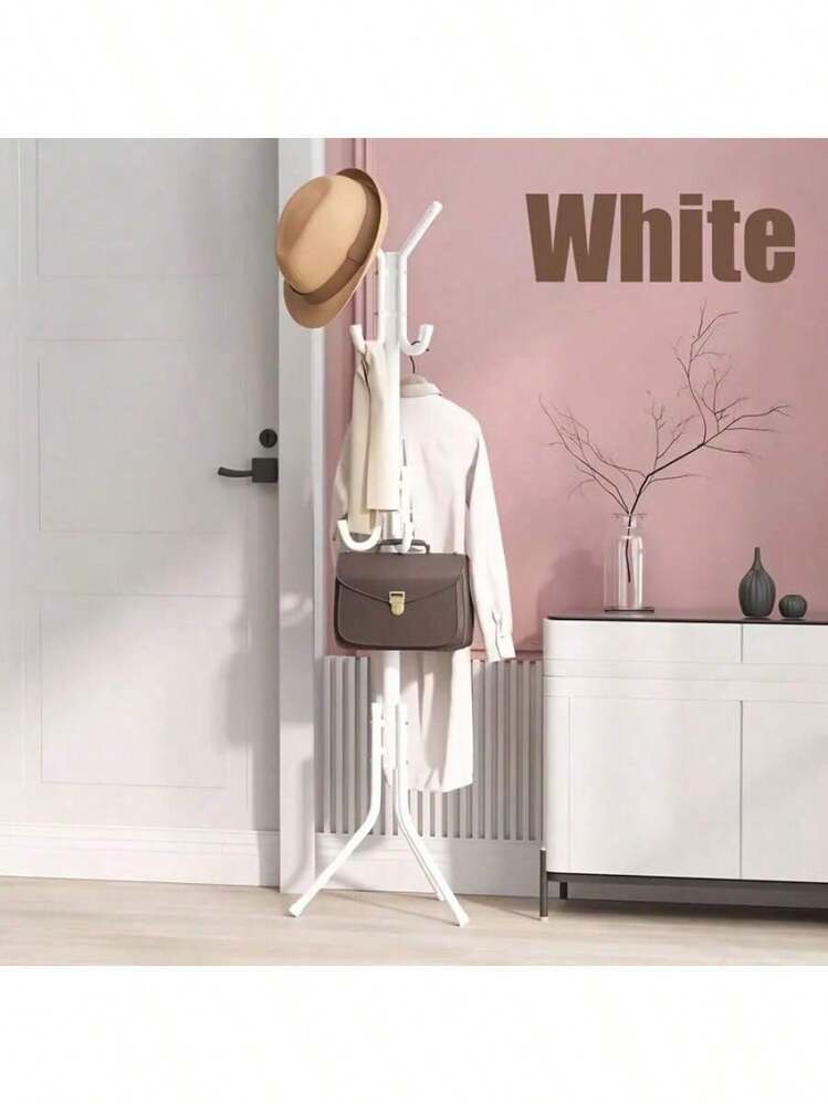 1 Giá Treo Quần Áo Đơn Giản - Giá Treo Bằng Sắt Đứng Độc Lập - Giá Treo Áo Khoác Phong Cách Tối Giản Hiện Đại, Có Móc Dày, Thích Hợp Để Trang Trí, Trang Trí Ngày Lễ, Trang Trí Phòng, Trang Trí Nhà Cửa, Trang Trí Phòng Ngủ, Có Thể Treo Váy, Quần, Giày, Quần Jeans, Bốt, Chân Váy, v.v. Phong cách tối giản cho Áo Mùa Xuân và Mùa Hè. - Nhiều màu - Xem 4