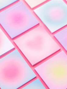 50张/本渐变色便签本,ins风夏日彩色便签,学生文具,办公学校用品,颜色随机 - 彩色 - 查看 2