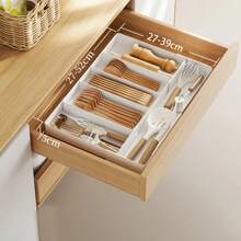 Expandable Drawer Organizer Versatile Adjustable Organizer Cutlery Tray For Kitchen Drawer Spoons Forks Knives Cutlery Holder