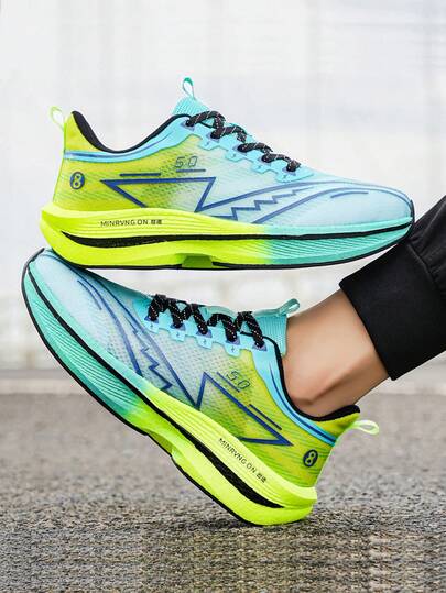 2025 New Autumn Popcorn Soft Bottom Sports Shoes, Unisex Shock Absorbing Lightweight Versatile Thick Sole Road Running Shoes For Teenagers, Soft Bottom Jacquard Casual Breathable Non-Slip Athletic Running Shoes For Physical Education Exam