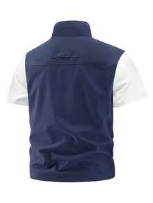 1 Áo khoác du lịch ngoài trời thông thường dành cho nam, Đồ bảo hộ lao động chụp ảnh, Áo vest ngoài trời tiện dụng, Phong cách giải trí - Màu xanh lam - Xem 4