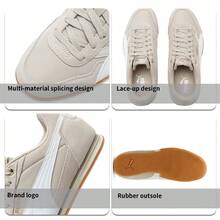 Puma Zapatillas de mujer de corte bajo con cordones, BELLA DONNA NYLON, zapatos deportivos ligeros y cómodos, para uso casual y diario, 403554 - Gris grava-Blanco Puma-Dorado - Ver 4