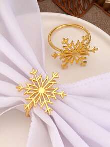 1 Stück/4 Stücke Luxus Gold Schneeflocke/Weizen Servietten Ringe, Party Tischgeschirr Serviettenhalter