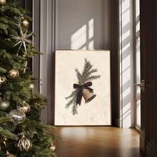 1pc Unframed Christmas Bell Bow Ribbon Vintage Poster Festival Rustic Wall Art Canvas Print Minimalist Winter Xmas Holiday Farmhouse Aesthetic Decor Retro Painting For Apartment,Living Room,Bedroom,Modern Home Decoration Christmas Decoration XMAS Decor Christmas Tree Gift Decor Thanksgiving Wedding Home Decor Home Decor Fall Decor Autumn Decor Birthday Decorations For Gifts Party Supplies Indoor Holiday Festival Decor Halloween Decor Wall Decor Halloween Ornaments Christmas Decoration XMAS Decor Christmas Tree Gift Decor Thanksgiving Wedding Home Decor Home Decor Fall Decor Autumn Decor Birthday Decorations For Gifts Party Supplies Indoor Holiday Festival Decor Halloween Decor Wall Decor Halloween Ornaments - Multicolor - View 3