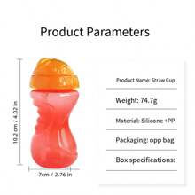 300ml Soft Straw Easy Grip Straw Cup For Boys Girls - (Pack Of 1) 2.63oz (Approx. 75g) - 12 Months And Up - Multicolor - View 4