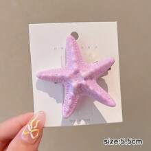 2pcs Ocean Theme Hair Accessories For Women - Starfish Hair Clips, Pearl Starfish Hair Clamp, Side Clamps Duck Clips, Beach Vacation Style Decorative Hairpieces, Claw Clips, Hair Claws, Hair Slide, Hair Barrettes, Alligator Hair Clip, School Stuff, Pearl Hair Accessories