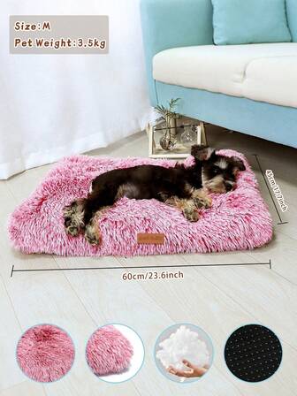 1 PIEZA Cama de jaula de peluche lavable para mascotas Antideslizante Cama de estera para gatos Cómoda y esponjosa Cama para dormir de mascotas para perros de razas grandes, extra grandes, medianas y pequeñas