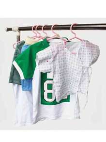 10 szt./zestaw Mini 27x15 cm przenośny wieszak na ubrania dla dzieci/zwierząt, wieszak na ubrania dla małych dzieci, plastikowe wieszaki na ubrania dla dzieci, organizer na ubrania dla dzieci