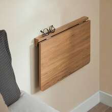 SoBuy Wall Table Foldable Wood Natural - 棕色 - 查看 7