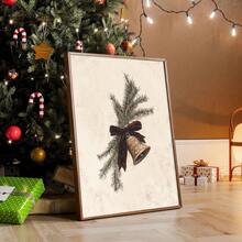 1pc Unframed Christmas Bell Bow Ribbon Vintage Poster Festival Rustic Wall Art Canvas Print Minimalist Winter Xmas Holiday Farmhouse Aesthetic Decor Retro Painting For Apartment,Living Room,Bedroom,Modern Home Decoration Christmas Decoration XMAS Decor Christmas Tree Gift Decor Thanksgiving Wedding Home Decor Home Decor Fall Decor Autumn Decor Birthday Decorations For Gifts Party Supplies Indoor Holiday Festival Decor Halloween Decor Wall Decor Halloween Ornaments Christmas Decoration XMAS Decor Christmas Tree Gift Decor Thanksgiving Wedding Home Decor Home Decor Fall Decor Autumn Decor Birthday Decorations For Gifts Party Supplies Indoor Holiday Festival Decor Halloween Decor Wall Decor Halloween Ornaments - Multicolor - View 2