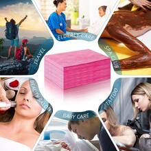 100PCS Disposable Massage Table Sheets, Pink Spa Bed Covers For Esthetician, Spa, Waxing, Lash, Tattoo, Salon Table, 31" X 71" (Pink) - Multicolor - View 7
