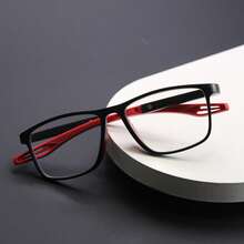 3 件装新款时尚老花镜，简约风格阅读眼镜，中老年男女电脑眼镜 - 2黑色+紅色 - 查看 4
