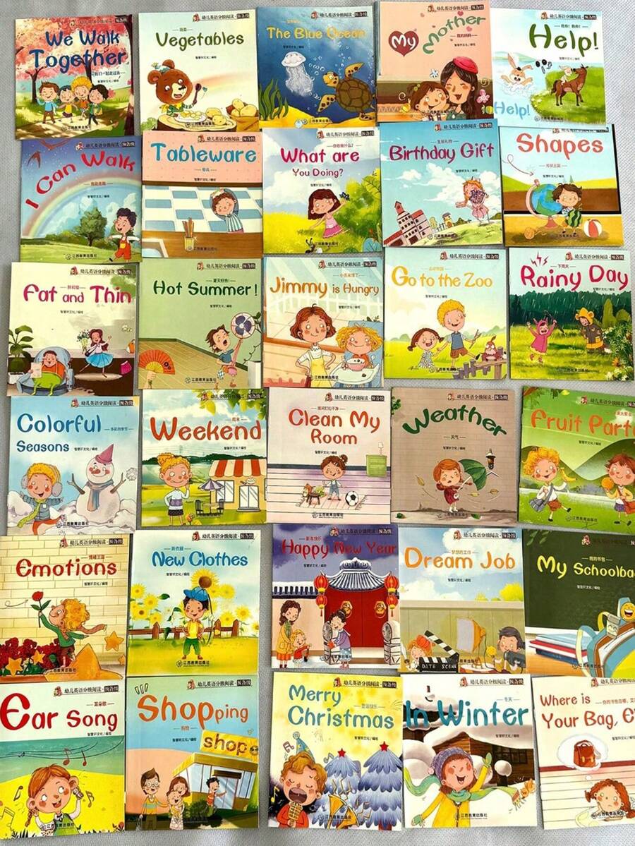 5 学龄前英语分级阅读 儿童英语绘本启蒙早教故事书60册 圣诞节、圣诞礼物、新年礼物 儿童英语分级阅读全套60册 儿童小学生课外有声读物绘本 - 彩色 - 查看 1