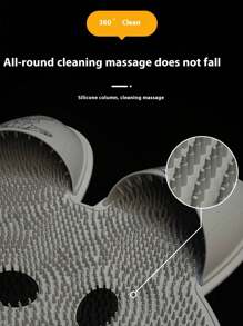 多功能硅胶浴垫 - 足部磨砂垫、淋浴防滑按摩垫、防滑浴垫、淋浴足部磨砂、死皮去除剂、兔子硅胶按摩足垫、大篷车必需品、家庭沐浴必需品兔子形状硅胶浴垫、防滑去角质足部按摩 - 无需电源 - 彩色 - 查看 3