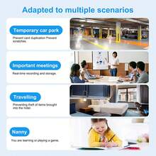 1个/2个1080P高清迷你摄像头，家用安防摄像头，无线WiFi连接，夜视，移动侦测，便携式家庭监控 - 黑色 - 查看 9