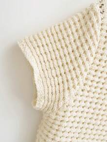 Áo khoác cardigan dệt kim tay ngắn có tua rua thời trang dành cho nữ, thích hợp cho mùa hè và mùa xuân. - Màu be - Xem 9