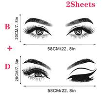 Eyes Wall Decals Big Eyes Lash Room Decor Fashion Eyelash Wall Sticker Removable Diy Mural Art Women Beauty Room Decor Beauty Salon Decor For Make Up Salon Living Room Bedroom - Black - View 14