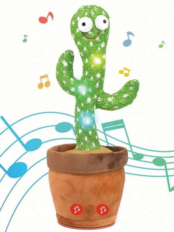 1 pieza Cactus de baile, juguete para bebé, juguetes de cactus parlantes, repite lo que dices juguetes para bebés, juguetes de imitación de cactus de baile y LED que canta en inglés y puede hablar durante 15 segundos, juguetes musicales grabadores, regalo de Halloween y Navidad