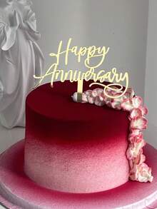1件/3件/6件周年纪念蛋糕装饰、结婚周年纪念派对装饰、爱情周年纪念浪漫派对装饰——非常适合甜品桌装饰和蛋糕装饰，营造甜蜜欢乐的氛围。 - 金色 - 查看 5
