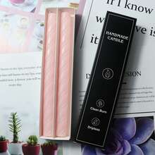 2pcs Drip-Free Threaded Cone Bar Candle, Unscented, Spiral Candle, Smokeless Dinner Candle, 10 Inch Long Lasting Burning For Home Decoration Christmas Gifts