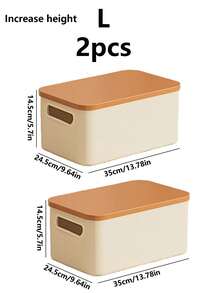 Hộp đựng đồ để bàn 1 cái/2 cái/3 cái/5 cái, Đồ lặt vặt, Đồ chơi, Đồ ăn nhẹ, Giỏ đựng đồ có nắp, Hộp đựng đồ dung tích lớn, Hộp đựng đồ hình chữ nhật bằng nhựa - Nhiều màu - Xem 12