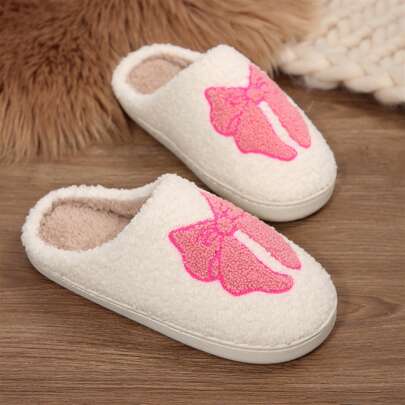 Slippers For Women Holiday Indoor Bedroom Fluffy Warm Slipper Winter Soft Cozy Home Non-Slip Soft Plush Slip-On House Shoes