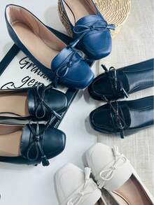 Burleta Navy Blue Comfort Elegant Ballet Flats - Navy Blue - View 2