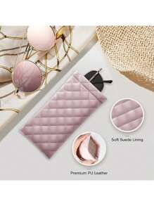 1pc Portable Squeeze Eyeglasses Case Pu Leather Soft Sunglasses Bag , Five Colors Available - Soft PU Leather Soft Eyeglasses, Sunglasses Bag, Pocket Phone Eyeglasses Storage Bag, Waterproof Durable Protective Eyeglasses Container, Perfect For Halloween/Christmas Gift Giving