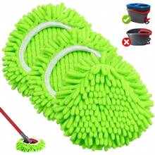 Mop Heads Replacements 3 Pack Spin Mop Refill Replace Head For O Cedar RinseClean 2 Tank System Microfiber Chenille Machine Washable And Safe For Cleaning All Hardsurfaced Floors In Home Kitchen Bathroom Living Room And Entryway
