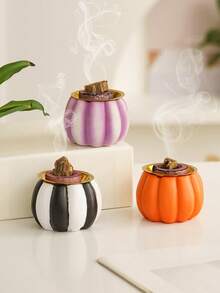 1 pieza Quemador de incienso con forma de calabaza, de material de resina con diseño creativo para decoración del hogar, apto para quemar incienso, decoración de mesa, decoración del hogar, regalo festivo, decoración de entrada y gabinete