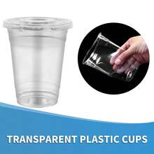 100Pack- [12,16,20,24 Oz Plastic Cups With Lids And Straws], Disposable Clear Plastic Cups With Lids For Iced Coffee, Smoothie, Milkshake And Cold Drinks[]] - 規格 - 查看 6