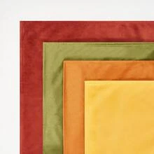 4pcs Velvet Throw Pillow Covers Decorative Square Pillows Home Decor, Soft Accent Cases, Silky Machine Washable Pillowcases For Sofa, Couch, Bedroom, Living Room - 黃橙 - 查看 2